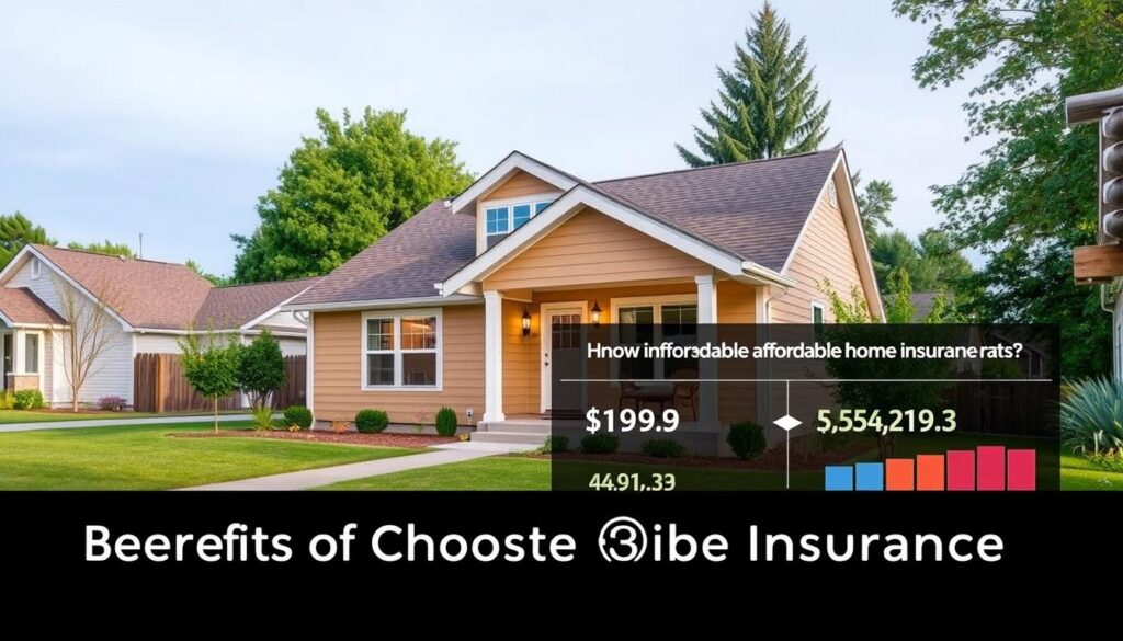 A cozy, modern home nestled in a tranquil suburban neighborhood, with neatly manicured lawns and lush trees in the background. The home's exterior features a warm, inviting color palette, clean lines, and well-maintained siding. In the foreground, an informative infographic presents a comparison of affordable home insurance rates, showcasing the competitive advantages of Obie Home Insurance. The infographic is designed with a clean, minimalist aesthetic, highlighting key details in an easy-to-understand format. The overall scene conveys a sense of security, reliability, and financial savvy, perfectly reflecting the &amp;amp;amp;amp;amp;quot;Benefits of Choosing Obie Home Insurance&amp;amp;amp;amp;amp;quot; section of the article.
